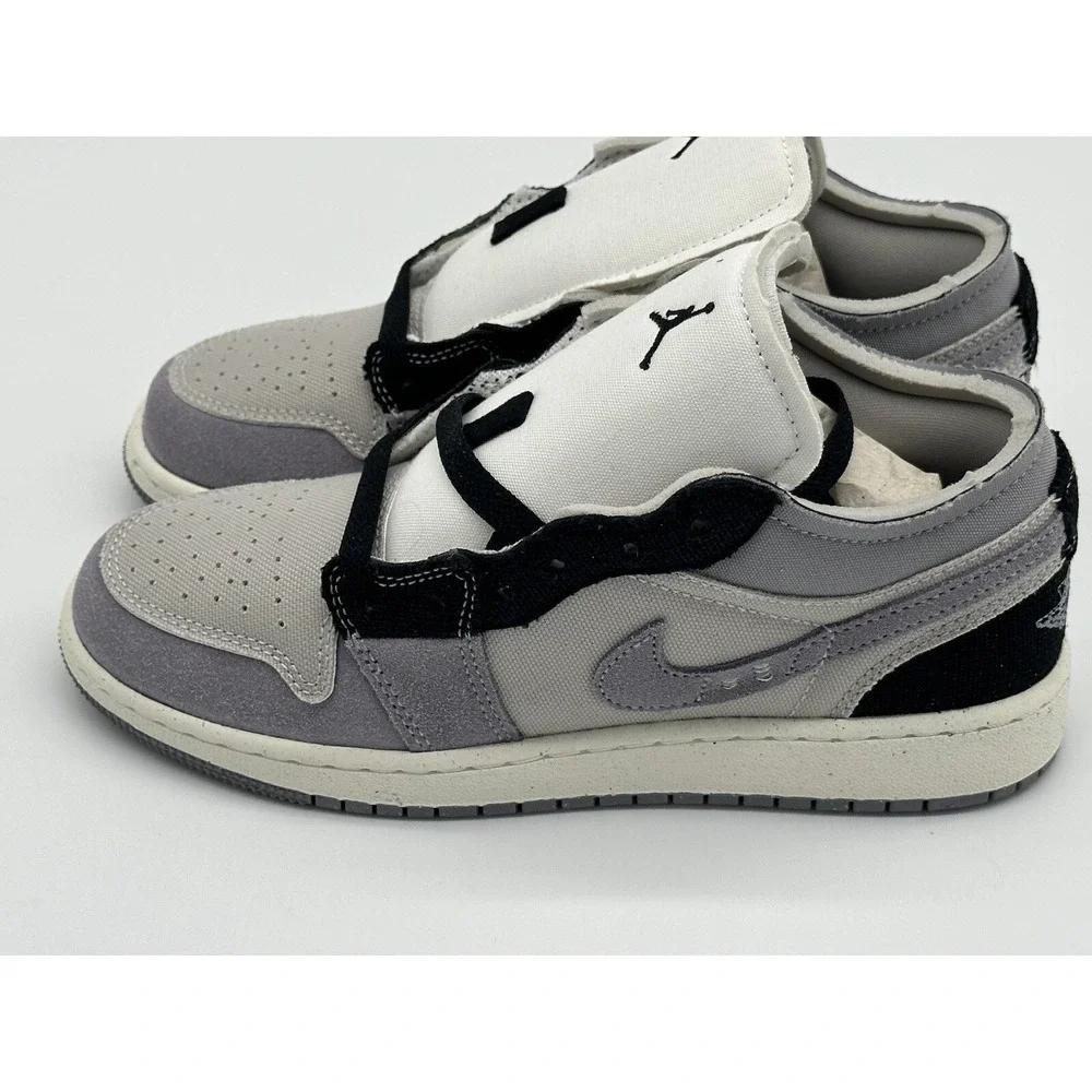 Size 4Y - Nike Air Jordan 1 Low Craft 'Tech Grey' Sneaker FD9088-002 No Box Lid